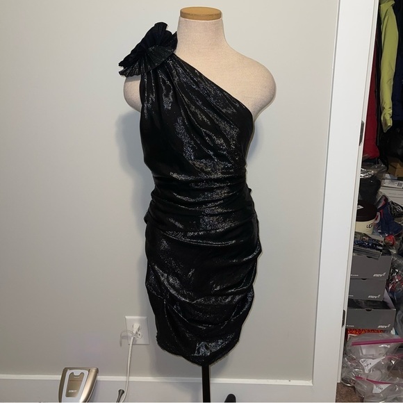 Isabel Marat Women Black One Shoulder Dress Size S/Eu 38 - Picture 12 of 15